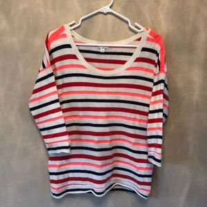 Gap “brighten up” striped scoop-neck- wool blend